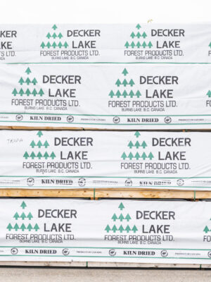 Decker Lake lumber wrapping