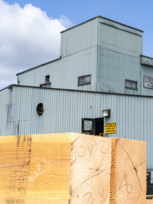 TRAPA Custom Cut Lumber in front of Sawmill